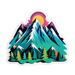 una scritta Split Mountain sticker on T-Shirt