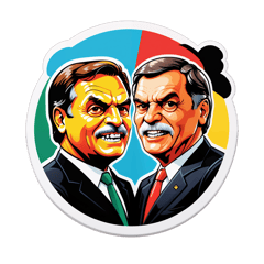 BOLSONARO FIGHTS LULA sticker on T-Shirt