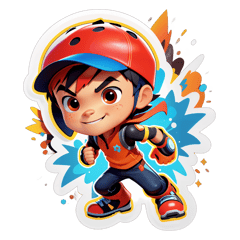 boboiboy  sticker on T-Shirt