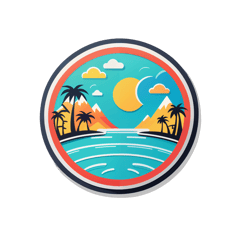 travel sticker on T-Shirt