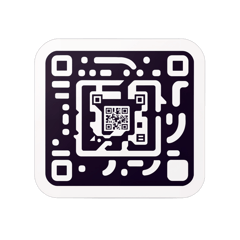 an intergrate QR code  sticker on T-Shirt