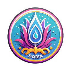 from latest design write DORIN under the centered logo sticker on T-Shirt