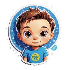 make a unique kids shirt for 1 to 2 year old boy sticker on T-Shirt