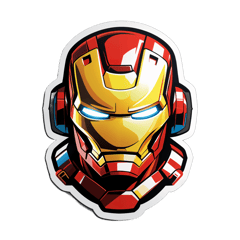 ironman on war sticker on T-Shirt