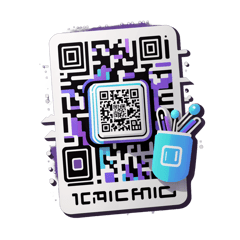 Make a modern unioque art tshirt with a space of QR code and make it like it look like a part of image sticker on T-Shirt