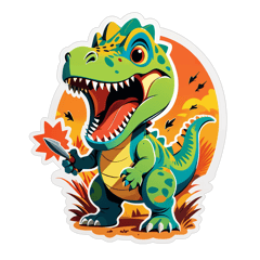 dinosaurier rex für kinder sticker on T-Shirt