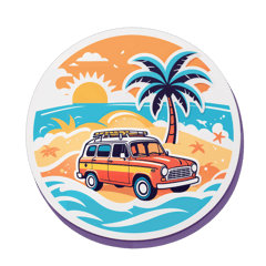 Beach trip  sticker on T-Shirt