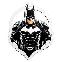 batman with a white suite in black t-shirt sticker on T-Shirt