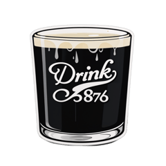 Black t-shirt with white romantic cursive "i drink only 52844-2007" sticker on T-Shirt
