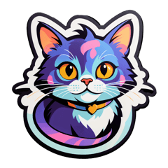 gato sticker on T-Shirt