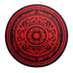 RED AND BLACK PATTERN sticker on T-Shirt