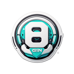 Make a vector design for print, Title "G1nter" white, with cool style of the text sticker on T-Shirt