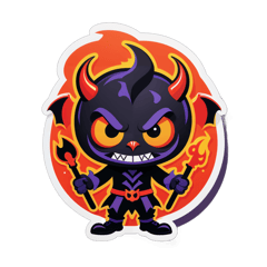 Halloween Devil sticker on T-Shirt