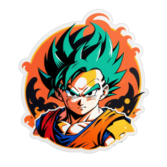 Dragon ball  sticker on T-Shirt