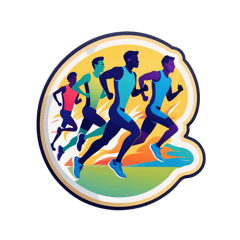 runners sticker on T-Shirt