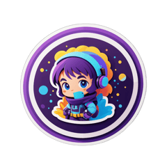 test' sticker on T-Shirt