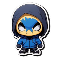 A cute, chibi version of Eyeless Jack sticker on T-Shirt