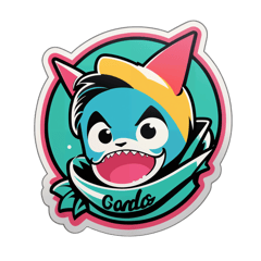 fendy distro sticker on T-Shirt