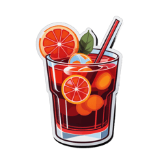 negroni cocktail sticker on T-Shirt