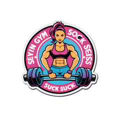 gym bitches suck sticker on T-Shirt