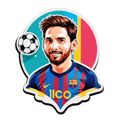 Messi con el balon sticker on T-Shirt
