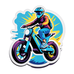 ebike sticker on T-Shirt