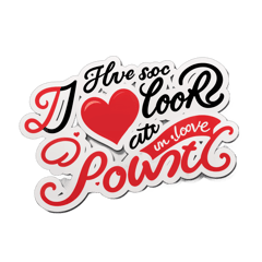 Create an image which has text "I live so I love, " in a pretty cursive font. Add a small red heart at the end. sticker on T-Shirt