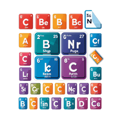 T-shirt with elements of the periodic table sticker on T-Shirt