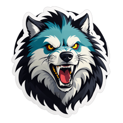 estampa de lobo guara sticker on T-Shirt