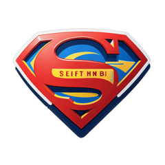 Superman style logo using the initials is my name Steven Lowe sticker on T-Shirt