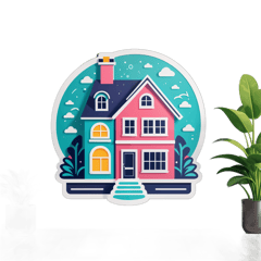 a interior company that make building that can connect dream to reality sticker on T-Shirt