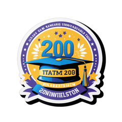 20 anniversary of graduation sticker on T-Shirt