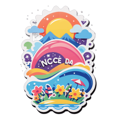 Nice Day! sticker on T-Shirt