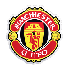 Manchester united  sticker on T-Shirt