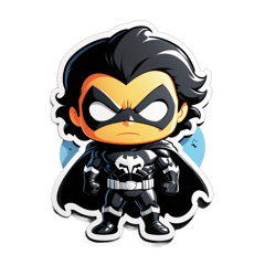 camisetas negras, superheroes, halloween sticker on T-Shirt